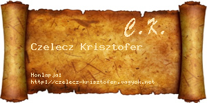Czelecz Krisztofer névjegykártya