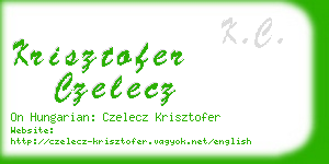 krisztofer czelecz business card